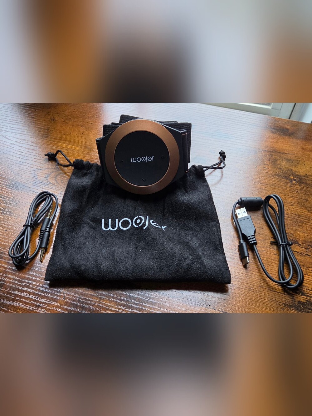 Wearable Haptic Bass Shaker - Black with Bronze Ring